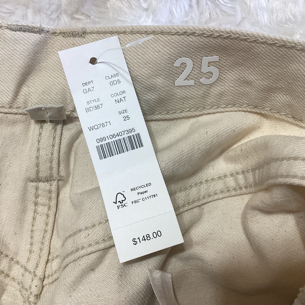NEW J. Crew Slouchy Boyfriend Jeans in Ecru 25 - Picture 6 of 14